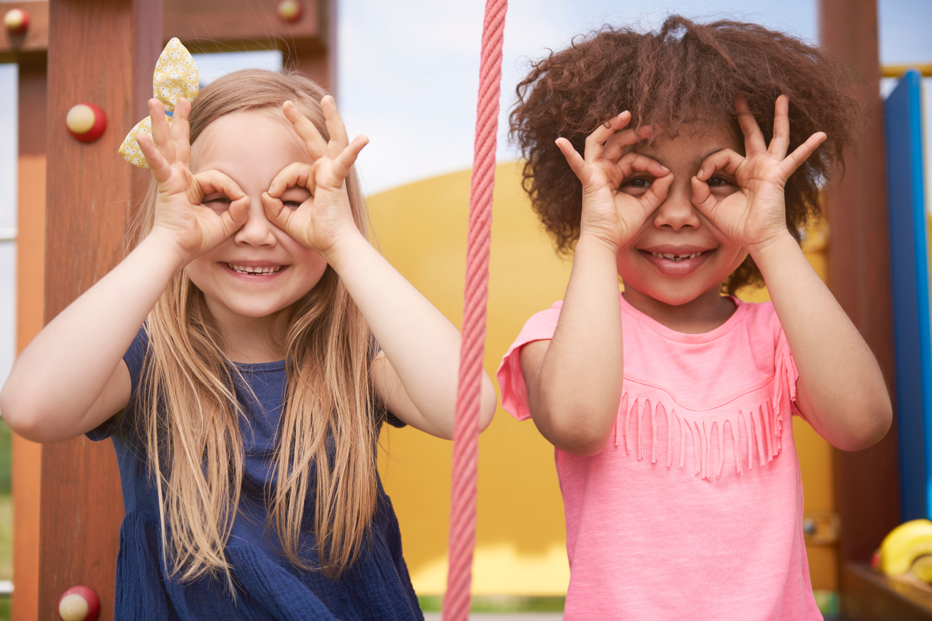 children having fun at a playground